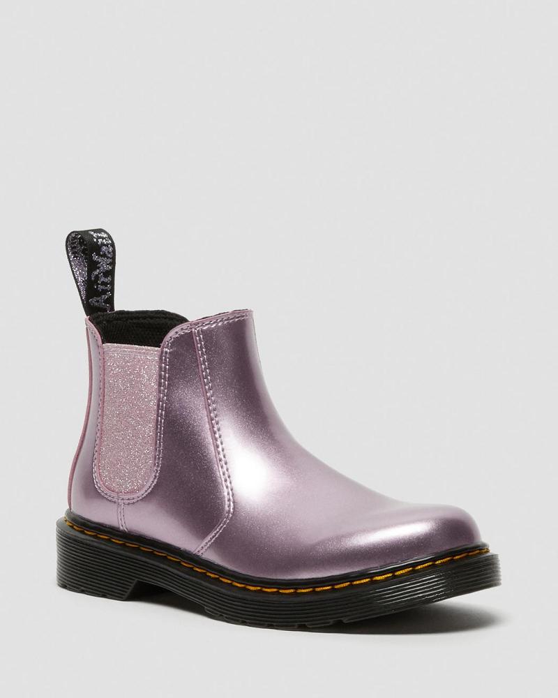 Dr Martens Junior 2976 Metallic Laarsjes Kinderen Roze | NL 153HAP